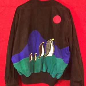 1980s Andrea Pfister Suede Couture jacket.